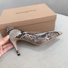 Gianvito Rossi Fashion Embossed Leather Pointed High Heels For Women