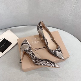 Gianvito Rossi Fashion Embossed Leather Pointed High Heels For Women