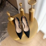 Gianvito Rossi Fashion Sheepskin Pointed High Heels For Women Black