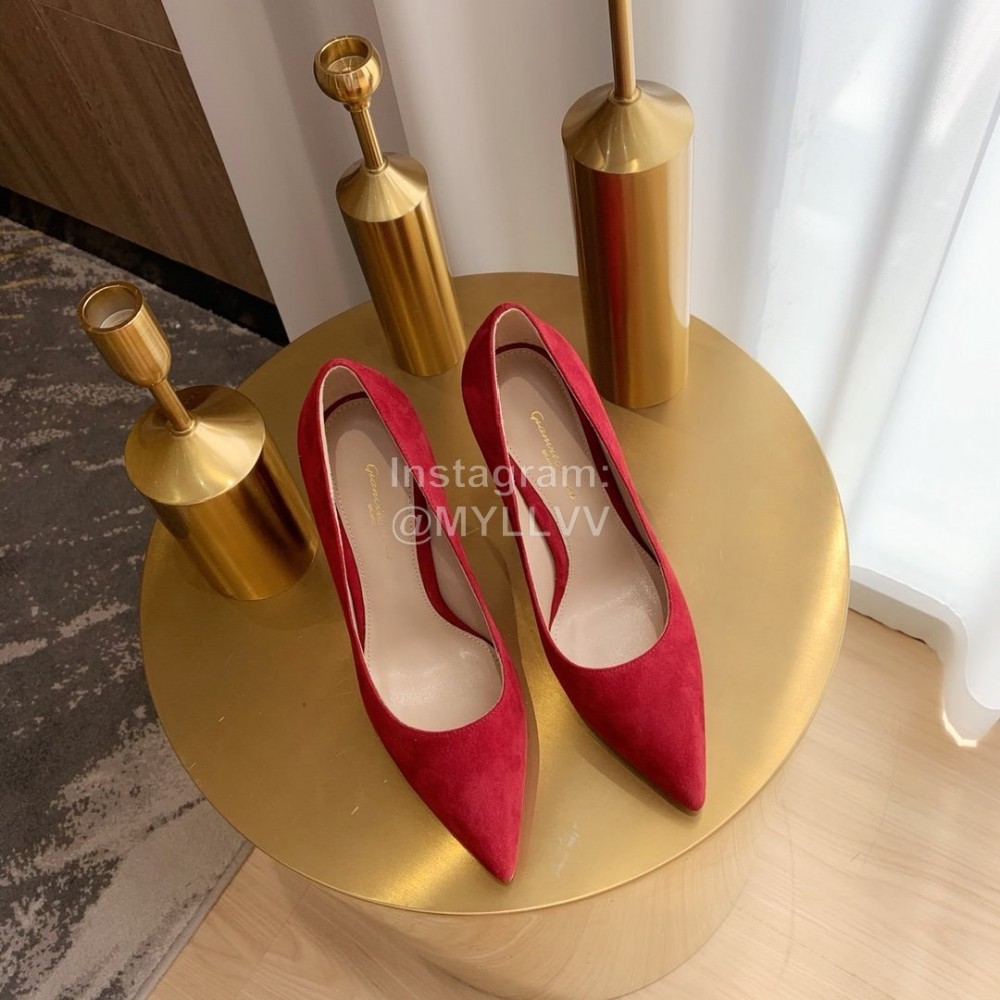Gianvito Rossi Fashion Sheepskin Pointed High Heels For Women Red