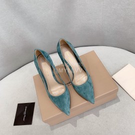 Gianvito Rossi Fashion Sheepskin Pointed High Heels For Women Blue