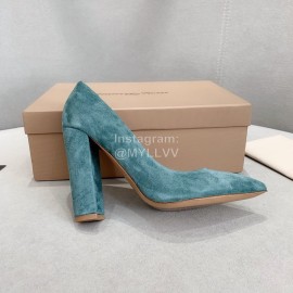 Gianvito Rossi Fashion Sheepskin Pointed High Heels For Women Blue