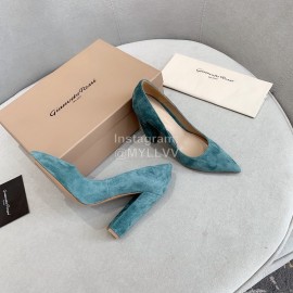 Gianvito Rossi Fashion Sheepskin Pointed High Heels For Women Blue