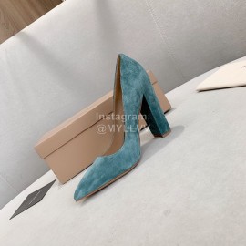 Gianvito Rossi Fashion Sheepskin Pointed High Heels For Women Blue