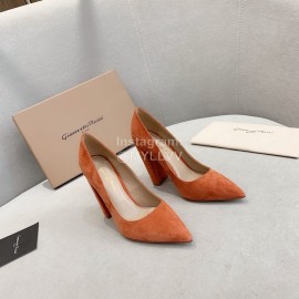 Gianvito Rossi Fashion Sheepskin Pointed High Heels For Women Orange