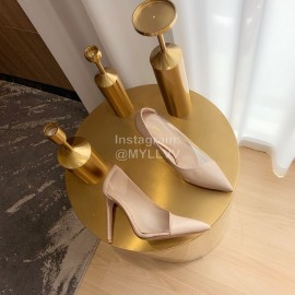 Gianvito Rossi Pvc Patent Leather Pointed High Heels For Women Pink