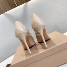 Gianvito Rossi Pvc Patent Leather Pointed High Heels For Women Pink