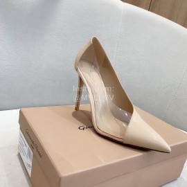 Gianvito Rossi Pvc Patent Leather Pointed High Heels For Women Pink