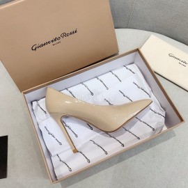 Gianvito Rossi Pvc Patent Leather Pointed High Heels For Women Pink