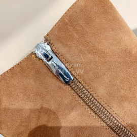 Gianvito Rossi Fashion Brown Sheepskin High Heel Short Boots For Women 