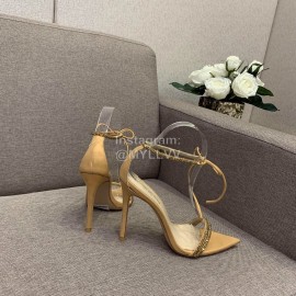 Gianvito Rossi New Pvc Sheepskin Pointed High Heel Sandals For Women Khaki
