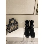 Gianvito Rossi Autumn Winter Warm Wool Boots For Women Black