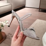 Giuseppe Zanotti Fashion Silver High Heel Sandals For Women