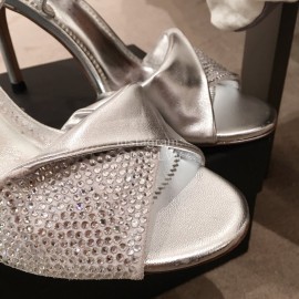 Giuseppe Zanotti Fashion Silver High Heel Sandals For Women