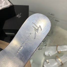 Giuseppe Zanotti New Sheepskin Flip Flops For Women Silver