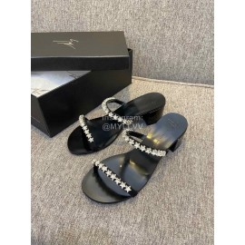 Giuseppe Zanotti New Summer Leather High Heel Slippers For Women 