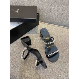 Giuseppe Zanotti New Summer Leather High Heel Slippers For Women 