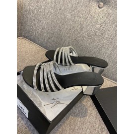 Giuseppe Zanotti Fashion Summer Leather High Heel Slippers For Women 