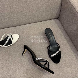 Giuseppe Zanotti Summer New Sheepskin High Heel Slippers For Women Black