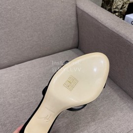 Giuseppe Zanotti Summer New Sheepskin High Heel Slippers For Women Black