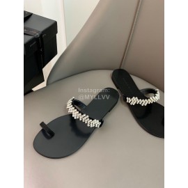 Giuseppe Zanotti New Simple Sheepskin Flip Flops For Women Black
