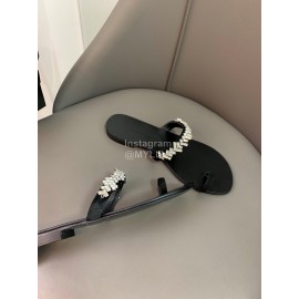 Giuseppe Zanotti New Simple Sheepskin Flip Flops For Women Black