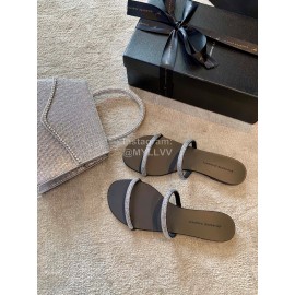 Giuseppe Zanotti New Simple Black Sheepskin Slippers For Women 