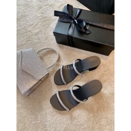 Giuseppe Zanotti New Simple Sheepskin High Heel Slippers For Women 