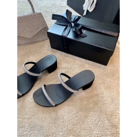 Giuseppe Zanotti New Simple Sheepskin High Heel Slippers For Women 