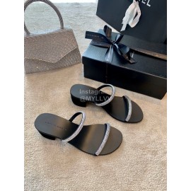 Giuseppe Zanotti New Simple Sheepskin High Heel Slippers For Women 