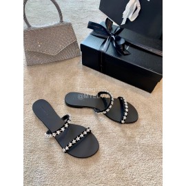 Giuseppe Zanotti New Simple Sheepskin Flat Heel Slippers For Women 