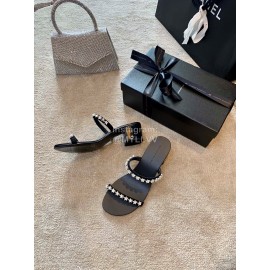 Giuseppe Zanotti Simple Sheepskin High Heel Slippers For Women 