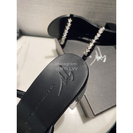 Giuseppe Zanotti Simple Sheepskin Star Diamond High Heel Slippers For Women 