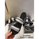 Giuseppe Zanotti Simple Sheepskin Diamond Flat Heel Slippers For Women 