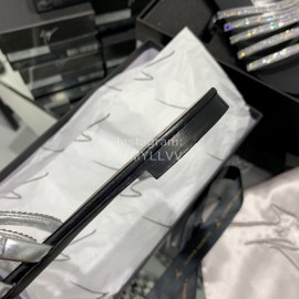 Giuseppe Zanotti Simple Sheepskin Diamond Flat Heel Slippers For Women Black