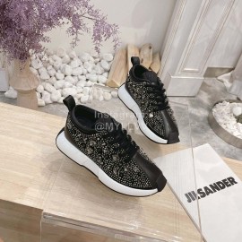 Giuseppe Zanotti Diamond Cowhide Thick Soled Sneakers For Women Black