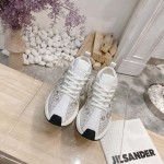 Giuseppe Zanotti Diamond Cowhide Thick Soled Sneakers For Women White