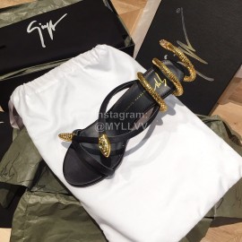 Giuseppe Zanotti New Silk Leather High Heeled Slippers For Women 