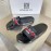 Givenchy Embroidery Logo Black Leather Slippers For Men And Women