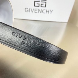 Givenchy Embroidery Logo Leather Slippers Black For Men And Women