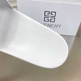 Givenchy Embroidery Logo Leather Slippers For Men And Women White