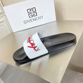 Givenchy Embroidery Logo Leather Slippers For Men And Women
