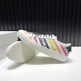 Givenchy Calf Leather Casual Sneakers White For Men And Women