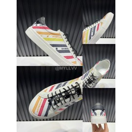 Givenchy Calf Leather Casual Sneakers White For Men And Women