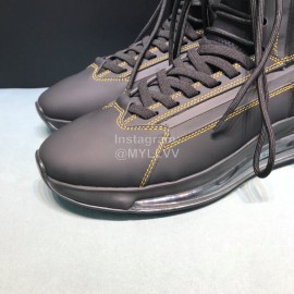 Givenchy Leather Elastic Cloth Air Cushion High Top Sneakers For Men Black