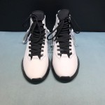 Givenchy Leather Elastic Cloth Air Cushion High Top Sneakers For Men White