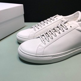 Givenchy White Calf Leather Casual Sneakers For Men And Women 