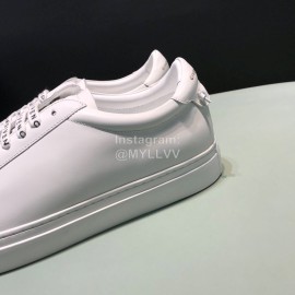 Givenchy White Calf Leather Casual Sneakers For Men And Women 