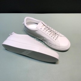 Givenchy White Calf Leather Casual Sneakers For Men And Women 