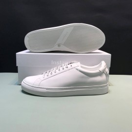 Givenchy White Calf Leather Casual Sneakers For Men And Women 